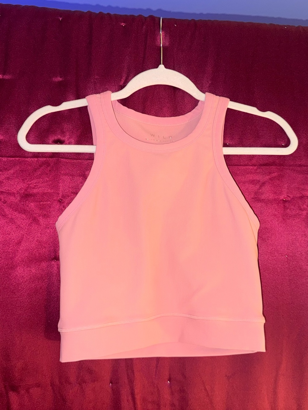 👑 Size Large WILDFABLE Pink Racerback Sports Bra Top